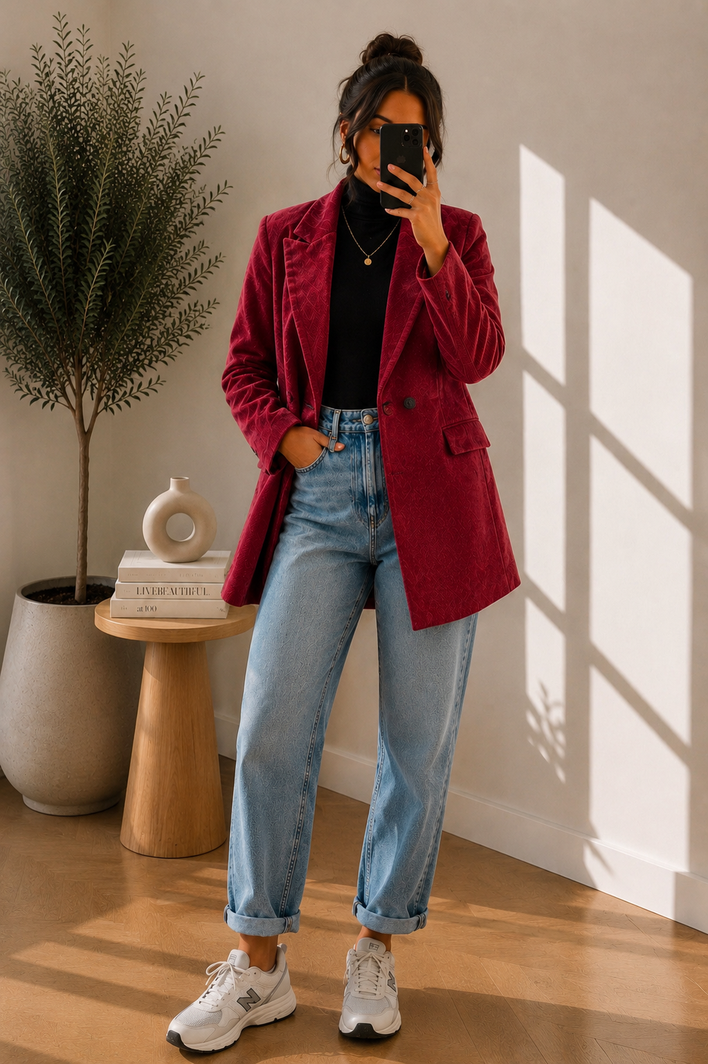 BLAZER VELOURS CAMÉLIA